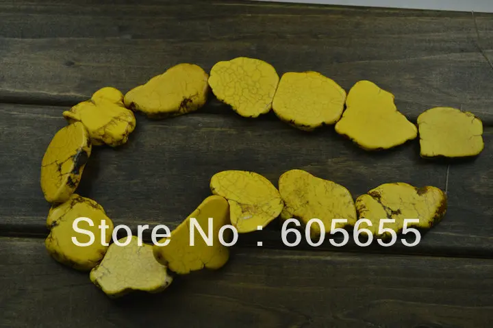 Yellow Magnesite Howlite Freeform Slab Beads for Jewelry Making 5 strand per lot Free Shipping
Yellow Magnesite Howlite Freeform Slab Beads for Jewelry Making 5 strand per lot Free Shipping