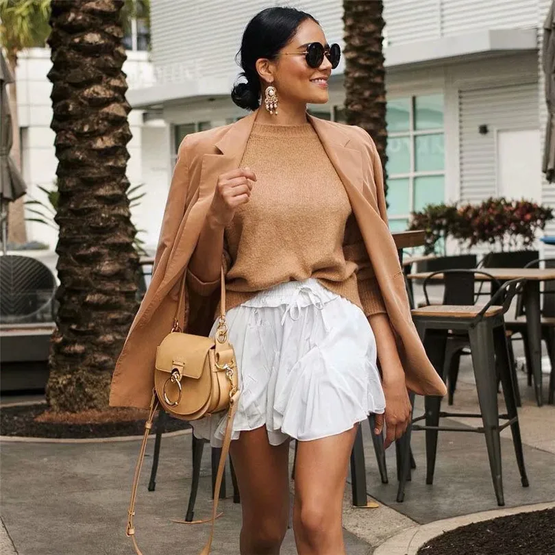 Women chic khaki blazer pockets double breasted long sleeve office wear coat solid female casual outerwear tops
Women chic khaki blazer pockets double breasted long sleeve office wear coat solid female casual outerwear tops