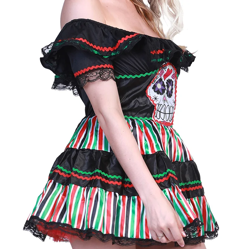 Halloween Skull Vampire Cosplay Costume Adult Women Holiday Fantasia Carnival Kigurumi Vampire Fancy Dress Up Suit
Halloween Skull Vampire Cosplay Costume Adult Women Holiday Fantasia Carnival Kigurumi Vampire Fancy Dress Up Suit