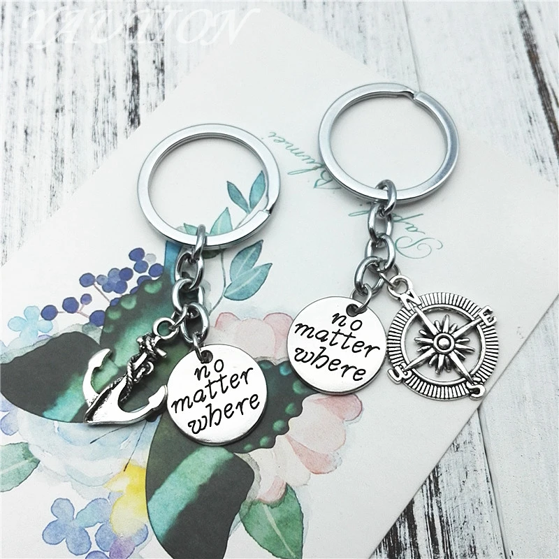 2019 Fashion Keychain NO MATTER WHERE Best Friends Compass Keychain Ring Holder Souvenir For Gift
2019 Fashion Keychain NO MATTER WHERE Best Friends Compass Keychain Ring Holder Souvenir For Gift