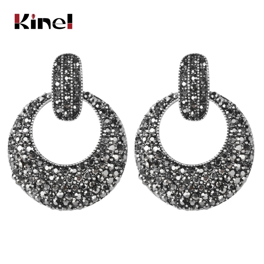 Kinel Fashion Retro Drop Earrings For Women Antique Silver Color Geometry Covered With Gray Crystal Wedding Earrings Party Gifts
Kinel Fashion Retro Drop Earrings For Women Antique Silver Color Geometry Covered With Gray Crystal Wedding Earrings Party Gifts
