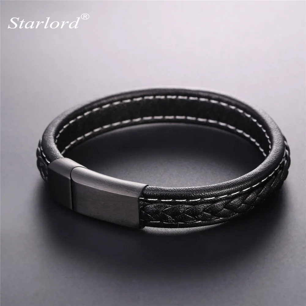 2017 Genuine Leather Wrap Bracelet 21CM Classic High Quality Bracelet New Brand Black Gun Women/Men Leather Wristband GH2496H
2017 Genuine Leather Wrap Bracelet 21CM Classic High Quality Bracelet New Brand Black Gun Women/Men Leather Wristband GH2496H