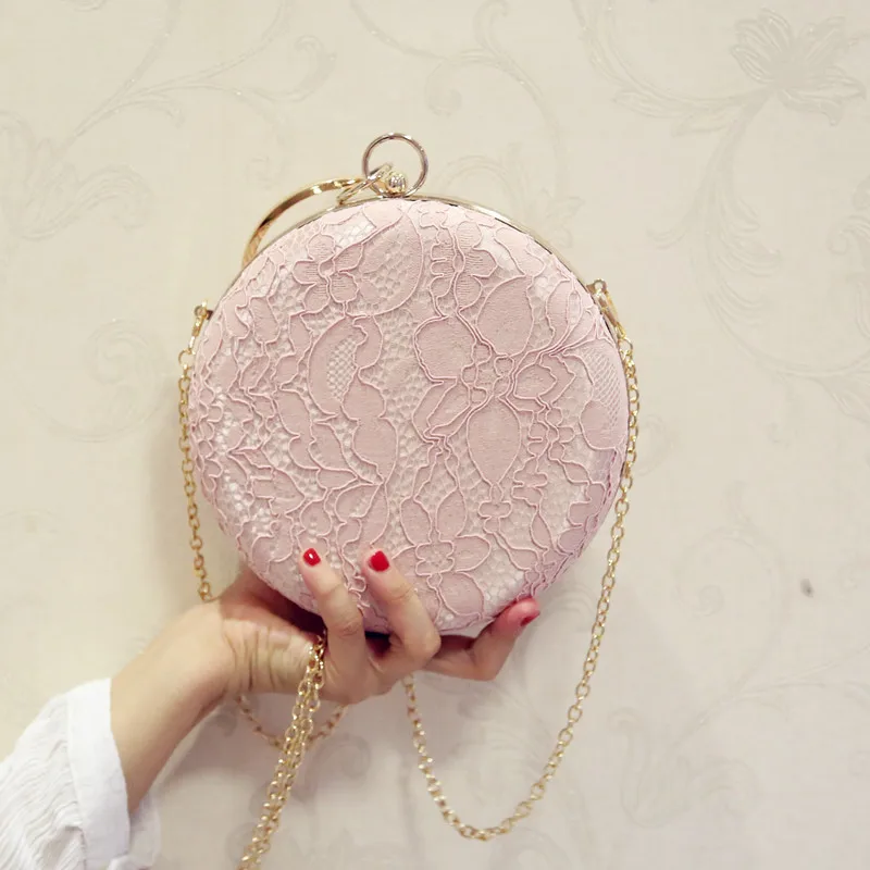 Woman Round Fashion Lace Chain Shoulder Bag Female Casual Small Round Bag Lady Portable Handbag Party Messenger bag
Woman Round Fashion Lace Chain Shoulder Bag Female Casual Small Round Bag Lady Portable Handbag Party Messenger bag