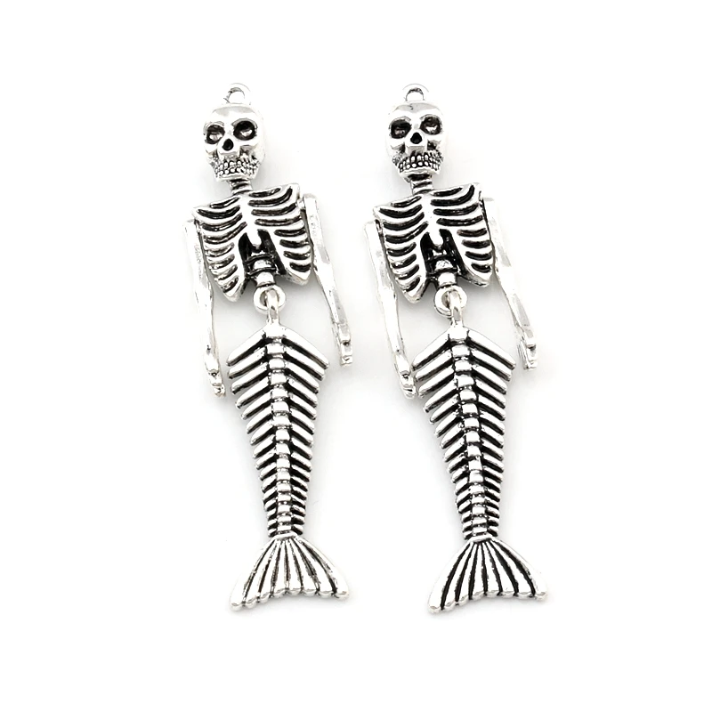 2Pcs Vintage Mermaid Body Skull Skeleton Shaped Charm Pendants For Jewelry Making DIY Holloween Necklace A-494
2Pcs Vintage Mermaid Body Skull Skeleton Shaped Charm Pendants For Jewelry Making DIY Holloween Necklace A-494