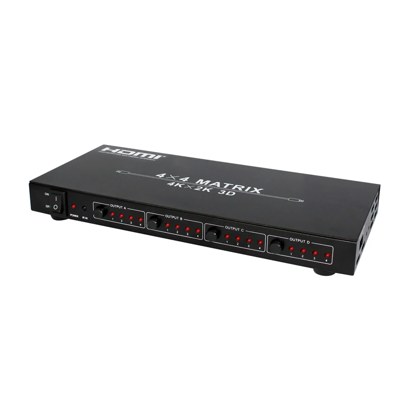 Новый 4X4 HDMI матричный V1.4 HD настоящий коммутатор 4 к x 2 с RS232 командой и EDID ИК