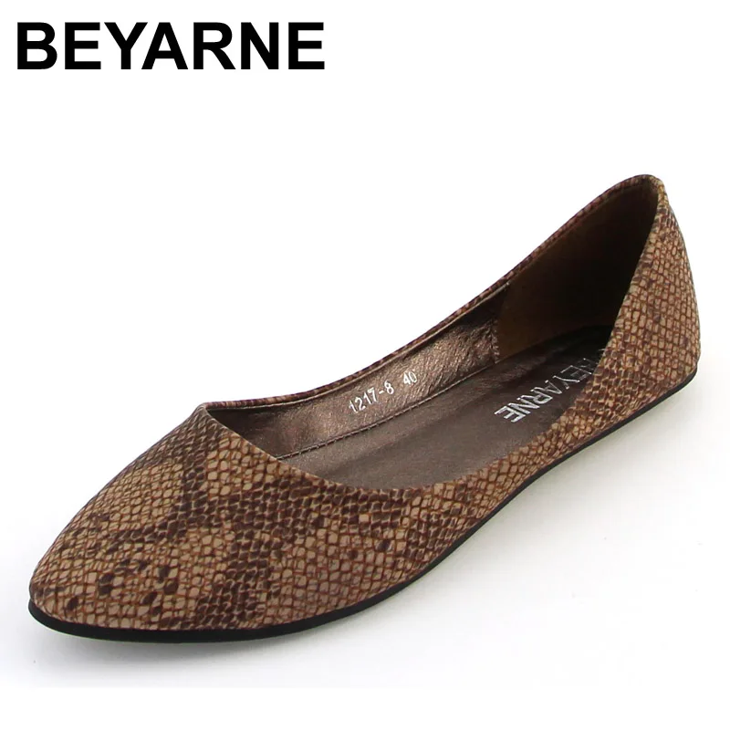BEYARNE sapatilhas femininos pointed toe sexy decoration serpentine pattern all-match comfortable soft surface women flats
BEYARNE sapatilhas femininos pointed toe sexy decoration serpentine pattern all-match comfortable soft surface women flats