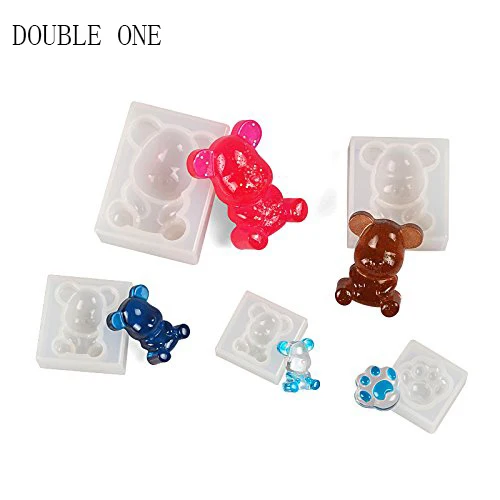 DOUBLE ONE 5pcs/set Silicone Jewelry Pendant Moulds Cute Bear Crystal Resin Jewelry Making Tools & Equipments for DIY
DOUBLE ONE 5pcs/set Silicone Jewelry Pendant Moulds Cute Bear Crystal Resin Jewelry Making Tools & Equipments for DIY