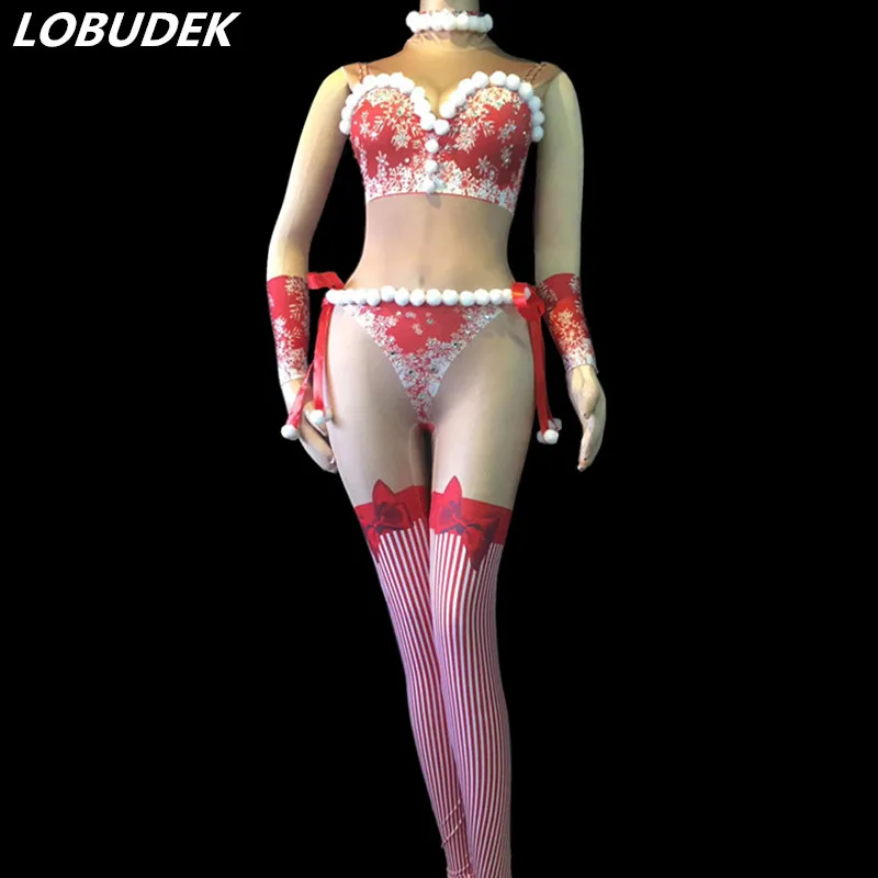 Women Sexy Christmas Stage Wear Valentine's Day Party Dance Costume Red Crystals Skinny Stretch Jumpsuit Sleeveless Bodysuit
Women Sexy Christmas Stage Wear Valentine's Day Party Dance Costume Red Crystals Skinny Stretch Jumpsuit Sleeveless Bodysuit