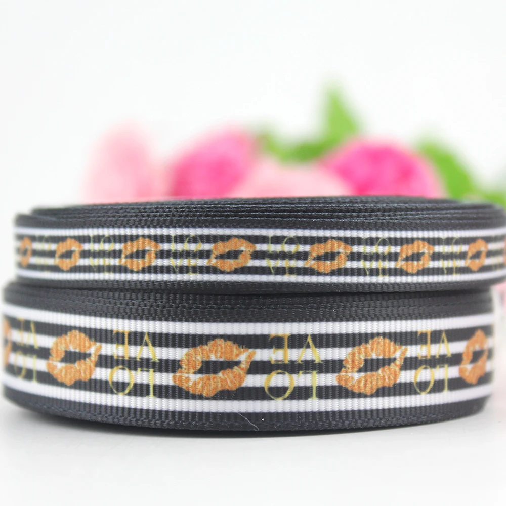 Black white stripe printed 9mm 16mm love striped grosgrain ribbon 10 yards gift wrapping tape Valentine party derection ribbons
Black white stripe printed 9mm 16mm love striped grosgrain ribbon 10 yards gift wrapping tape Valentine party derection ribbons