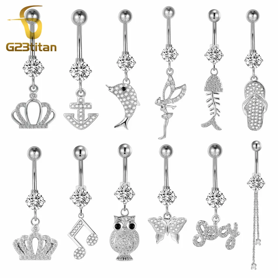 G23titan Summer Accessories Ocean Beach Sexy Belly Button Jewellery 16G Curved Barbell Piercing Navel Rings Jwelry for Women
G23titan Summer Accessories Ocean Beach Sexy Belly Button Jewellery 16G Curved Barbell Piercing Navel Rings Jwelry for Women
