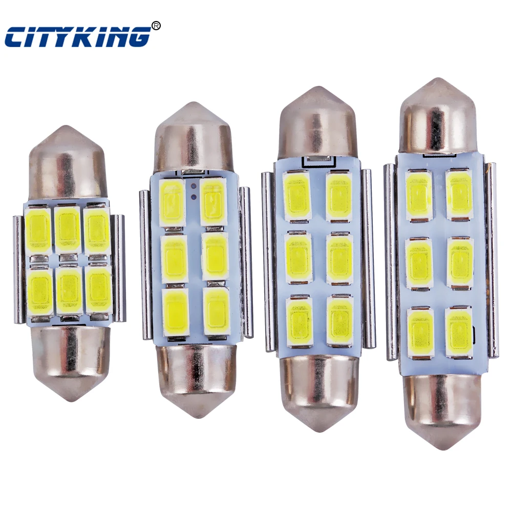 4PCS/Lot Festoon 31mm 36mm 39mm 42mm 5630 5730 SMD festoon 6LED Canbus Error Free LED Dome Light Lamp For car-styling
4PCS/Lot Festoon 31mm 36mm 39mm 42mm 5630 5730 SMD festoon 6LED Canbus Error Free LED Dome Light Lamp For car-styling