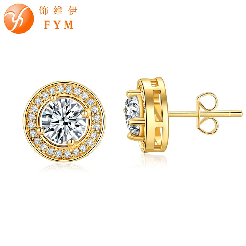 FYM 4 Colors Stud Earrings for Women Gold Color Jewelry Clear AAA Cubic Zirconia Round Wedding Earrings Fashion Jewelry
FYM 4 Colors Stud Earrings for Women Gold Color Jewelry Clear AAA Cubic Zirconia Round Wedding Earrings Fashion Jewelry