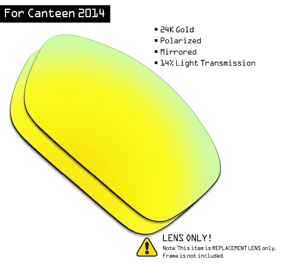 SmartVLT Polarized Sunglasses Replacement Lenses for Oakley Canteen 2014 - 24K Gold
SmartVLT Polarized Sunglasses Replacement Lenses for Oakley Canteen 2014 - 24K Gold