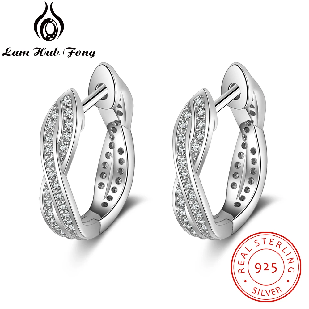 Braided Design 925 Sterling Silver Hoop Earrings For Women Cubic Zirconia Paved Twisted Earrings Wholesale Jewelry (EA102007)
Braided Design 925 Sterling Silver Hoop Earrings For Women Cubic Zirconia Paved Twisted Earrings Wholesale Jewelry (EA102007)