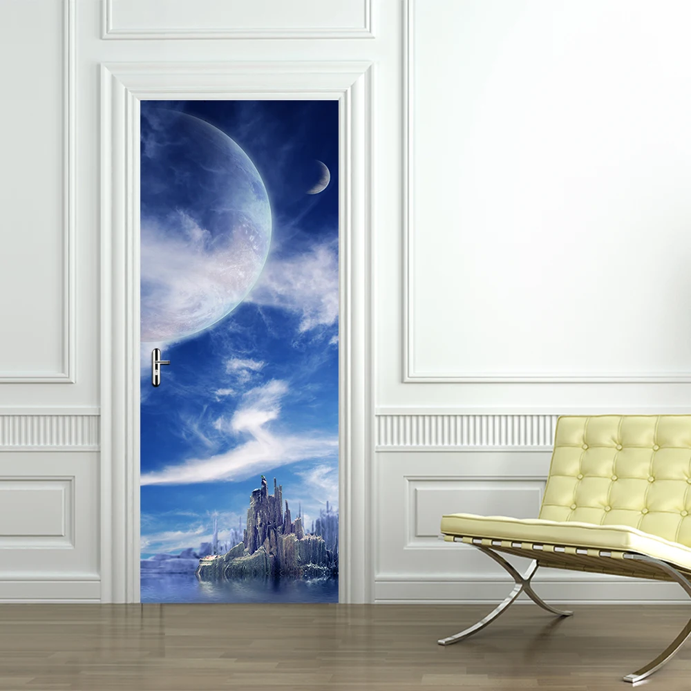 DIY 3D Vivid Home Creative Door Stickers Wall Sticker Fantasy Planet Pattern for Kids Room Door Home Decoration Accessories
DIY 3D Vivid Home Creative Door Stickers Wall Sticker Fantasy Planet Pattern for Kids Room Door Home Decoration Accessories