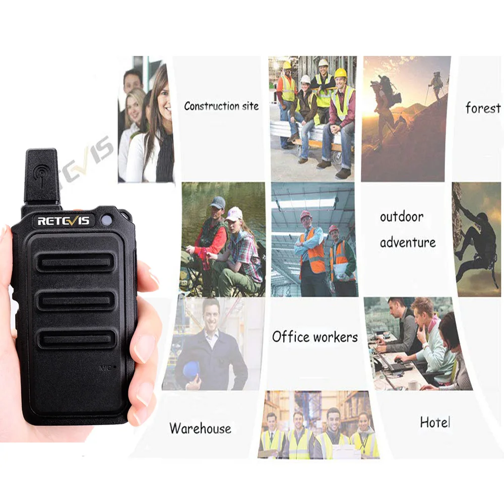 RETEVIS RT619 Mini PMR Walkie Talkie 10 pcs Portable Two-way Radio Walkie-Talkies Communication Equipment Hotel Restaurant PTT
RETEVIS RT619 Mini PMR Walkie Talkie 10 pcs Portable Two-way Radio Walkie-Talkies Communication Equipment Hotel Restaurant PTT
