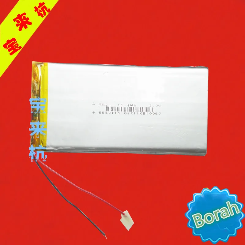 3.7V polymer lithium battery 5550115 3000MAH mobile power Tablet PC Rechargeable Li-ion Cell
3.7V polymer lithium battery 5550115 3000MAH mobile power Tablet PC Rechargeable Li-ion Cell