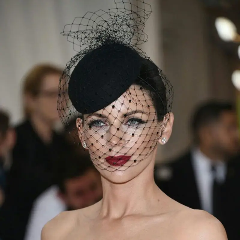 Wedding Bridal Hats Fascinators Headpiece Party Hat Black Bridcage Veil Hair Accessories
Wedding Bridal Hats Fascinators Headpiece Party Hat Black Bridcage Veil Hair Accessories