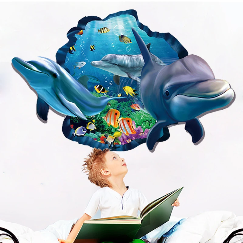 undewater sea dolphin fish through wall stickers for kids rooms decor 3d effect animal wall decals pvc poster 60*90cm mural art
undewater sea dolphin fish through wall stickers for kids rooms decor 3d effect animal wall decals pvc poster 60*90cm mural art