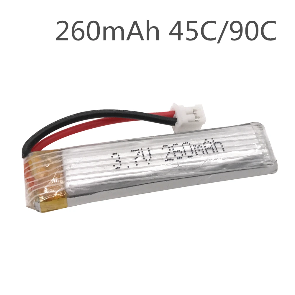 

3.7V 260mAh 45C / 90C 1S 3.8V Lipo Battery PH2.0 Plug Connecor for Happymodel Mobula7 for Eachine US65 UK65 QX65 Drone FPV Part