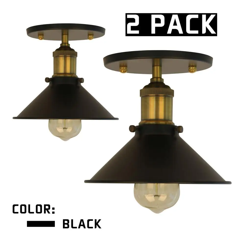 2 Sets Retro Industrial Ceiling Lamp, Loft Nordic Iron Ceiling Lighting Fixture for Home Decor Restaurant Dinning Cafe Bar Room
2 Sets Retro Industrial Ceiling Lamp, Loft Nordic Iron Ceiling Lighting Fixture for Home Decor Restaurant Dinning Cafe Bar Room