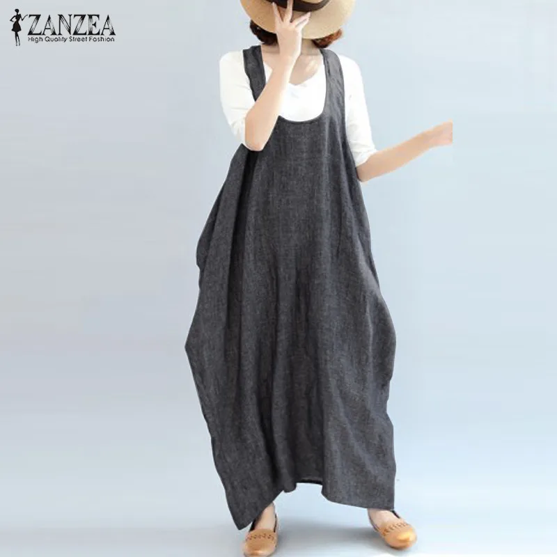 ZANZEA Women Summer Dress 2022 Female Casual Suspender Tank Vestido Solid Overalls Dresses Kaftan Woman's Sundress
ZANZEA Women Summer Dress 2022 Female Casual Suspender Tank Vestido Solid Overalls Dresses Kaftan Woman's Sundress