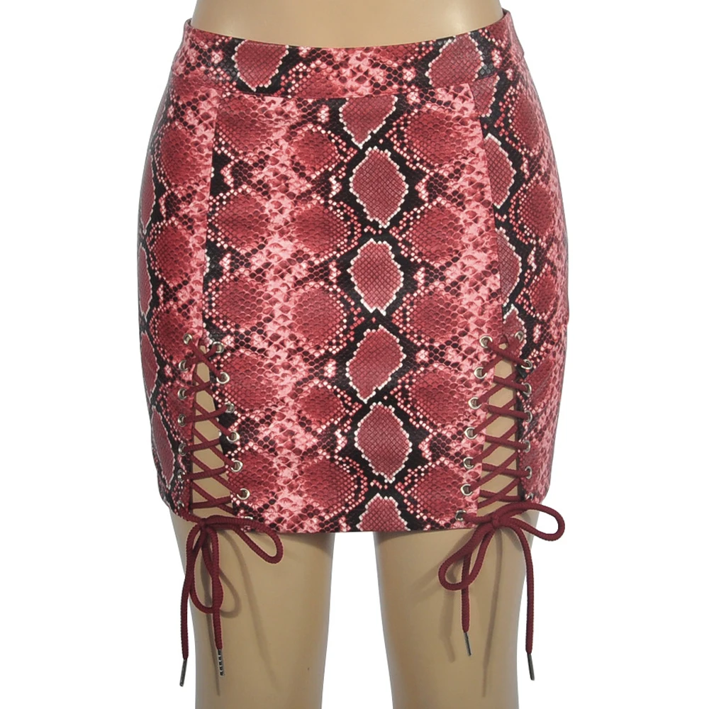 new women's half-length skirt sexy strap snake pattern PU skirt print red brown skirt
new women's half-length skirt sexy strap snake pattern PU skirt print red brown skirt