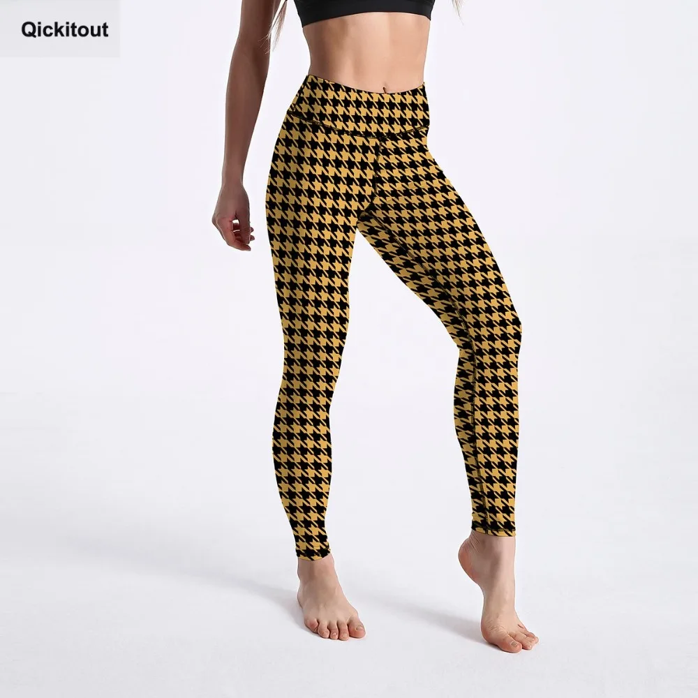 Qickitout Sexy Women's Leggings Yellow Houndstooth Pattern Printed Legging High Waist Ankle Length Casual Workout Pants XS-XL
Qickitout Sexy Women's Leggings Yellow Houndstooth Pattern Printed Legging High Waist Ankle Length Casual Workout Pants XS-XL