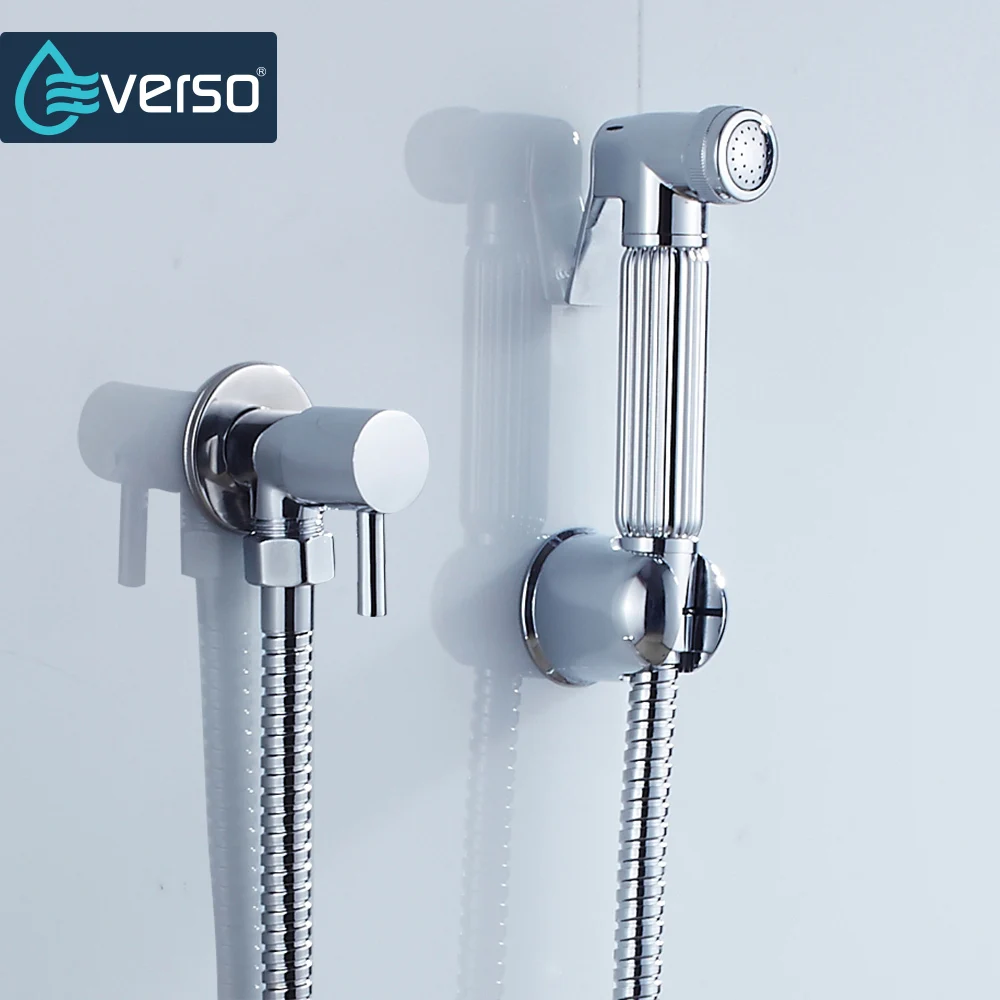 EVERSO Bathroom Bidet Faucet Set Shower Bidet Toilet Sprayer Zinc Alloy Bidet Faucet Holder Douchette Wc Bathroom Accessorie
EVERSO Bathroom Bidet Faucet Set Shower Bidet Toilet Sprayer Zinc Alloy Bidet Faucet Holder Douchette Wc Bathroom Accessorie