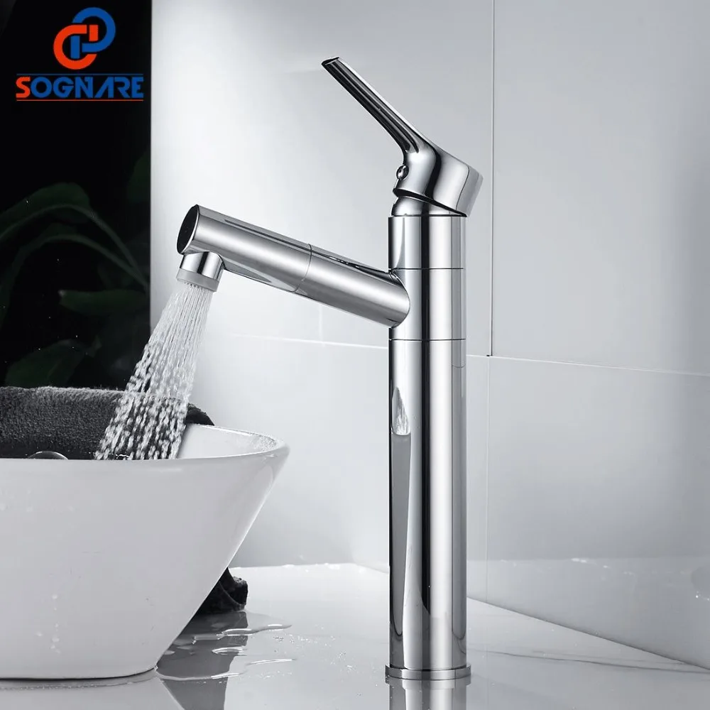 SOGNARE Pull Out Bathroom Basin Sink Faucet Single Handle Cold And Hot Water Mixer Tap Solid Brass Basin Mixer Torneira Banheiro
SOGNARE Pull Out Bathroom Basin Sink Faucet Single Handle Cold And Hot Water Mixer Tap Solid Brass Basin Mixer Torneira Banheiro