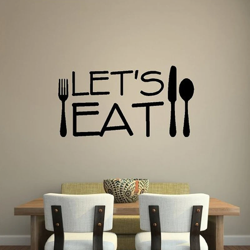 Creative Let's Eat Kitchen Decal DIY Art Vinyl Wall Stickers Home Lettering Quote Decor Restaurant Wallpaper JG3164
Creative Let's Eat Kitchen Decal DIY Art Vinyl Wall Stickers Home Lettering Quote Decor Restaurant Wallpaper JG3164