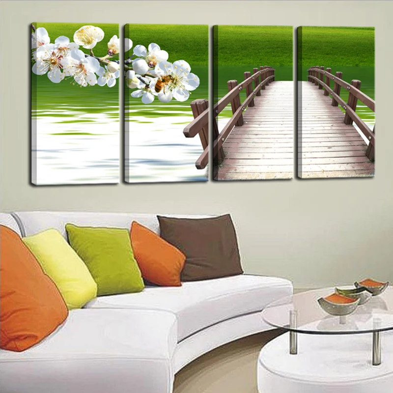 Beautiful Landscape Canvas Painting Wall Decoration Canvas Printings Picture 4 Piece Combination Wall Art Spray Painting Unfrome
Beautiful Landscape Canvas Painting Wall Decoration Canvas Printings Picture 4 Piece Combination Wall Art Spray Painting Unfrome