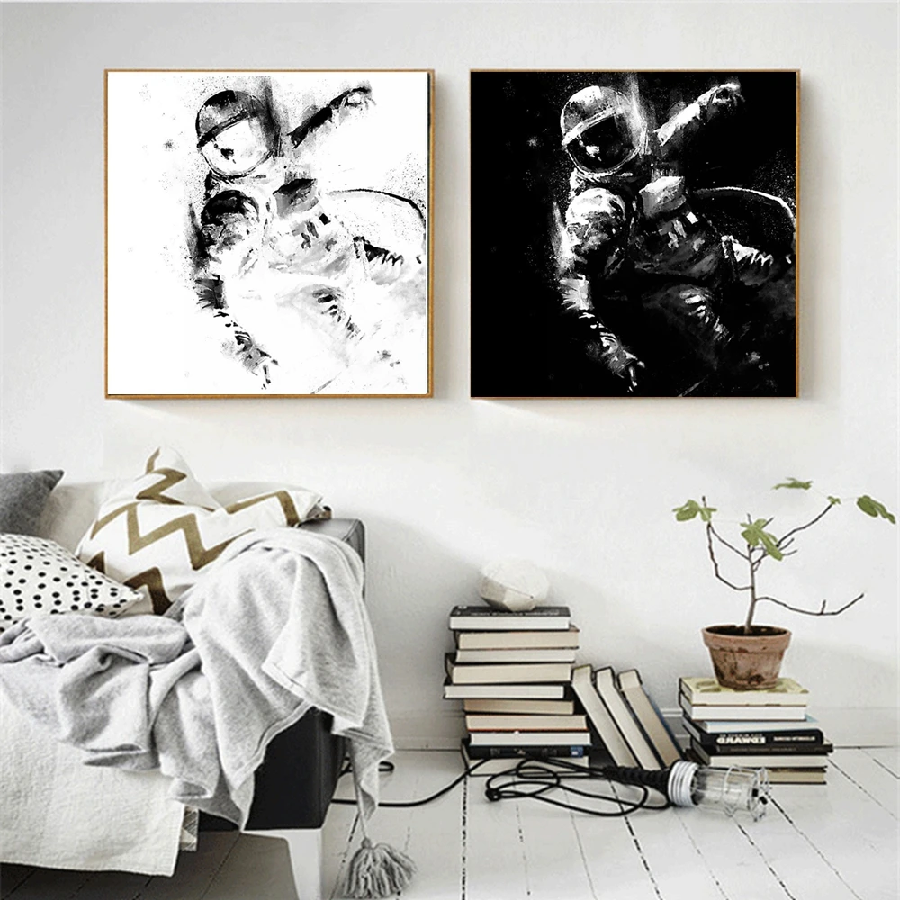 Black and White Inkjet Astronaut Spray Painting for Bedroom Office Wall Decor Abstract Wall Art Canvas Print Home Decor Dropship
Black and White Inkjet Astronaut Spray Painting for Bedroom Office Wall Decor Abstract Wall Art Canvas Print Home Decor Dropship
