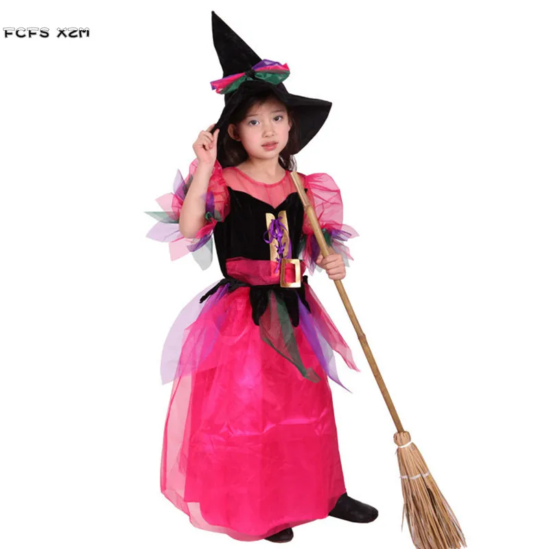 Rainbow color Girls Sorceress Witch Cosplay Kids Children Halloween Fairy Costumes Purim Carnival Parade Masquerade Party Dress
Rainbow color Girls Sorceress Witch Cosplay Kids Children Halloween Fairy Costumes Purim Carnival Parade Masquerade Party Dress