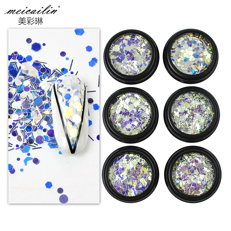 6 Styles AB Chameleon Blu-ray Sequins Nail Art Glitter Blue Flakes UV Gel Polish Star Heart Moon Paillette Decorations Tools
6 Styles AB Chameleon Blu-ray Sequins Nail Art Glitter Blue Flakes UV Gel Polish Star Heart Moon Paillette Decorations Tools
