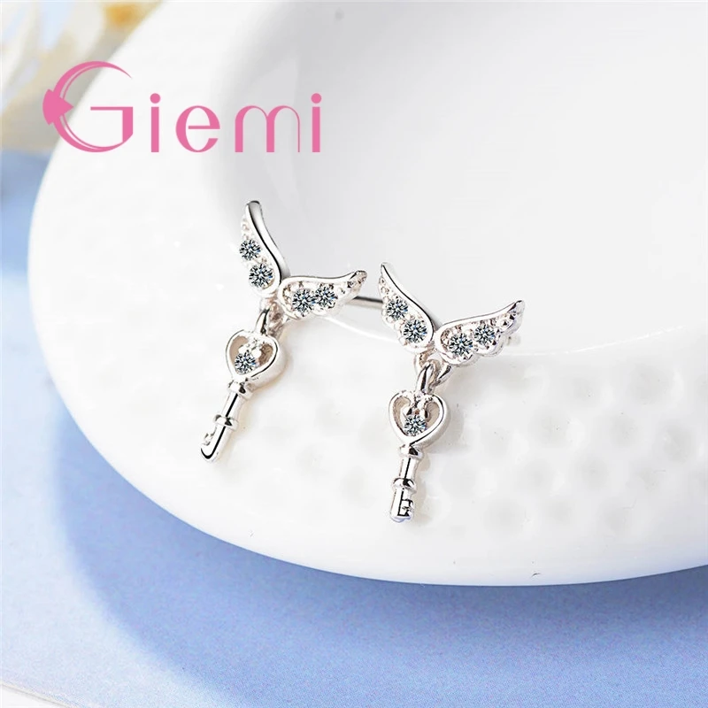 Hot Sale High Quality New Fashion Band 925 Sterling Silver Heart Wing Key Shape Stud Earring For Women Wedding Jewelry
Hot Sale High Quality New Fashion Band 925 Sterling Silver Heart Wing Key Shape Stud Earring For Women Wedding Jewelry