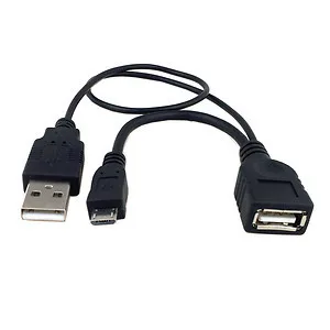 

CYSM Micro USB Host OTG Cable with USB Power for S2 i9100 S3 i9300 I9500 N5100 N7100 U2-165-BK
