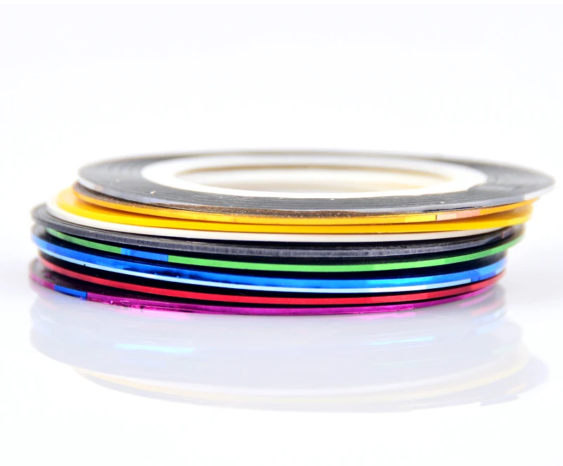 1mm 10pcs/Lot Color Glitter Nail Striping Line Tape Sticker Set Nail Art Decorations DIY Tips For Polish Gel Manicure
1mm 10pcs/Lot Color Glitter Nail Striping Line Tape Sticker Set Nail Art Decorations DIY Tips For Polish Gel Manicure