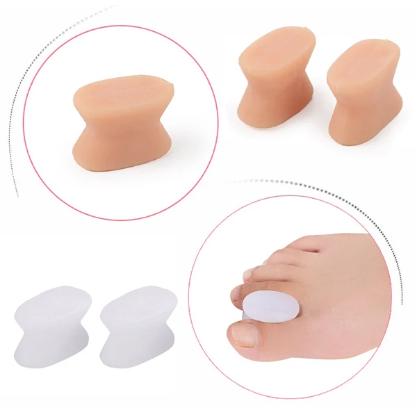 4pcs Silicone Gel Toe Protector Straightener Separator Alignment Pain Relief EK-New