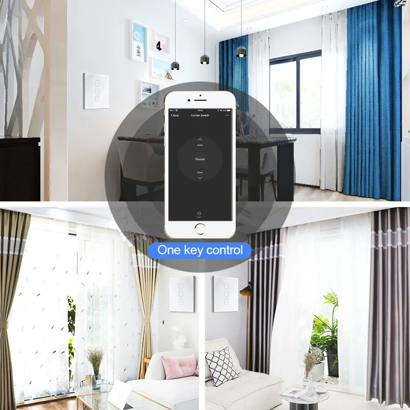 Works with Alexa and Google Home WiFi Smart Curtain Switch Smart Life Tuya for Electric Motorized Curtain Blind Roller Shutte
Works with Alexa and Google Home WiFi Smart Curtain Switch Smart Life Tuya for Electric Motorized Curtain Blind Roller Shutte