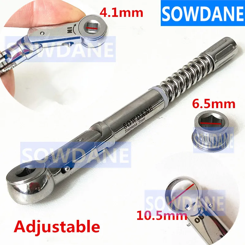 Stainless steel Dental Implant Torque Ratchet Wrench Tool TOP GERMAN QUALITY,10.5 MM , 10-50 NCM Top Quality With Drivers
Stainless steel Dental Implant Torque Ratchet Wrench Tool TOP GERMAN QUALITY,10.5 MM , 10-50 NCM Top Quality With Drivers