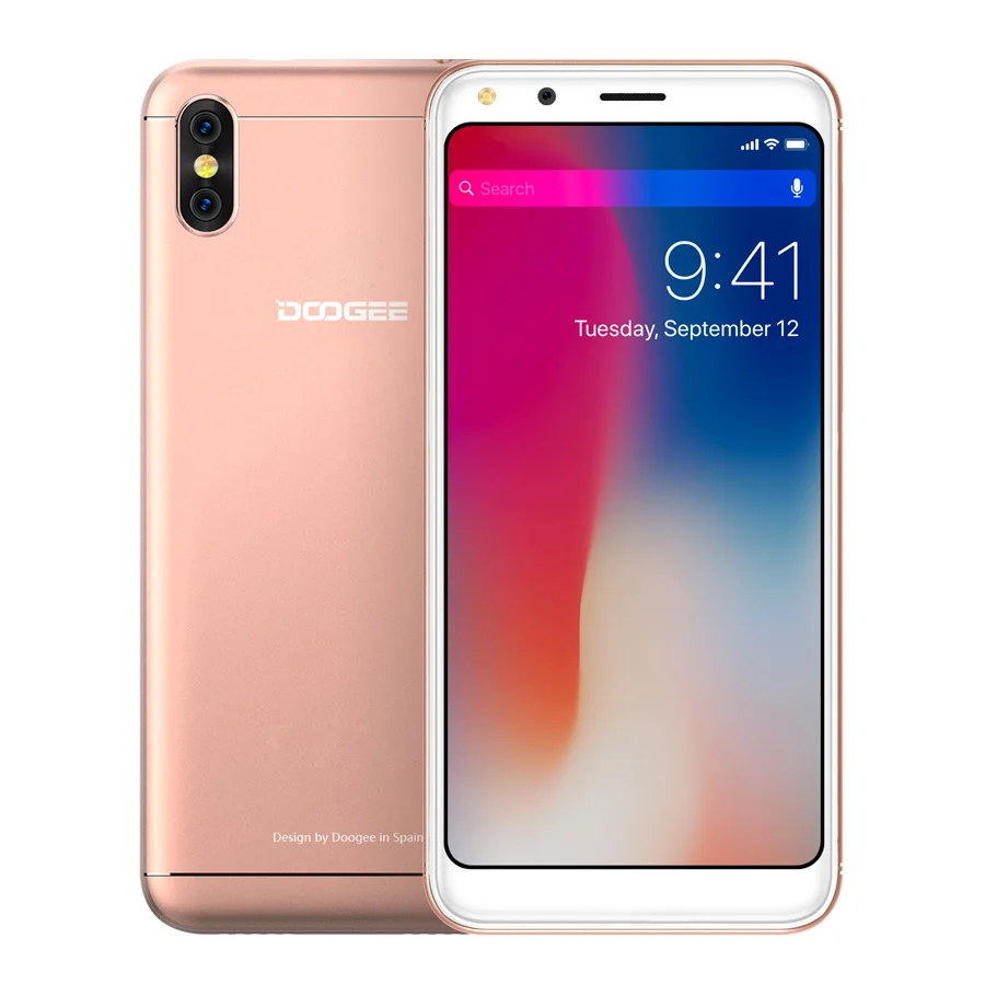 DOOGEE X53 Android 7.0 5.3 inch Mobile Phone MT6580M 1GB RAM 16GB ROM 5V 1A 2200mAh Battery Dual Cameras 5MP+2MP OTA Smartphone | Мобильные