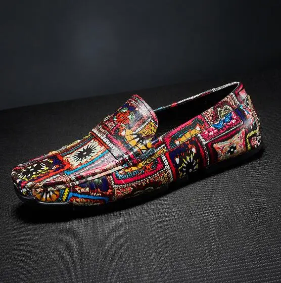 Print Genuine leather Mens Loafers Flat heel Outdoor Leisure Shoes Driving Boats
Print Genuine leather Mens Loafers Flat heel Outdoor Leisure Shoes Driving Boats