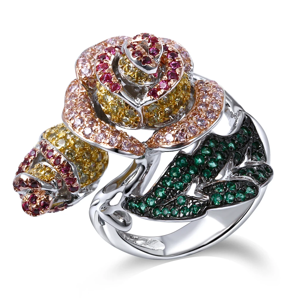 Flower copper Ring rhodium plated W/ cubic zircon stone big women finger ring fashion jewelry Free shipment
Flower copper Ring rhodium plated W/ cubic zircon stone big women finger ring fashion jewelry Free shipment