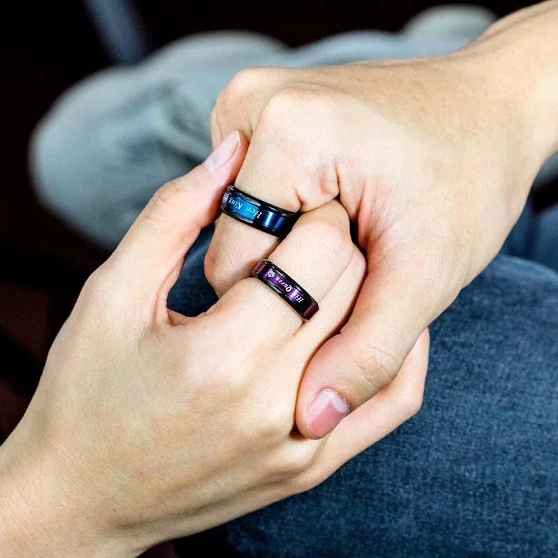 Рекомендуемые высококачественные кольца из нержавеющей стали синего цвета для