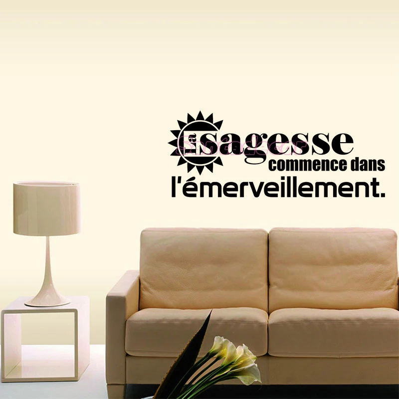 French Quote La Sagesse Commence Dans L'emerveillement Vinyl Wall Sticker Removable Mural Decal Living Room Kids Room Wall Decor
French Quote La Sagesse Commence Dans L'emerveillement Vinyl Wall Sticker Removable Mural Decal Living Room Kids Room Wall Decor