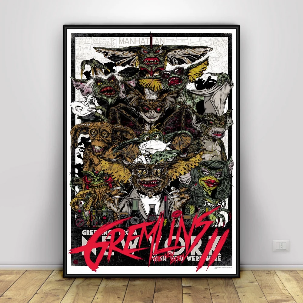 Gremlins 2 художественный Шелковый плакат домашний декор 12x18 24x36 дюймов|Рисование и