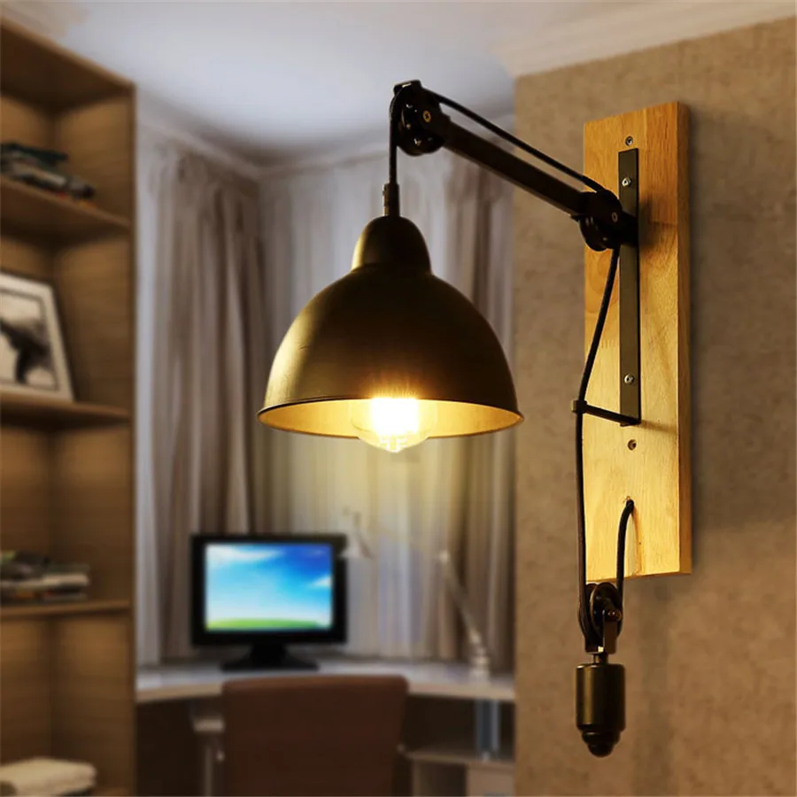 Thrisdar Loft American Retro Industrial Iron LED Wall Lamp Bedside Restaurant Aisle Corridor Pub cafe Lifting Pulley Wall Light
Thrisdar Loft American Retro Industrial Iron LED Wall Lamp Bedside Restaurant Aisle Corridor Pub cafe Lifting Pulley Wall Light
