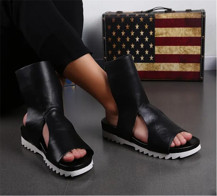 New sandals cool boots men 's leather summer beach casual shoes beach shoes toe Rome paltform hair stylist shoes
New sandals cool boots men 's leather summer beach casual shoes beach shoes toe Rome paltform hair stylist shoes