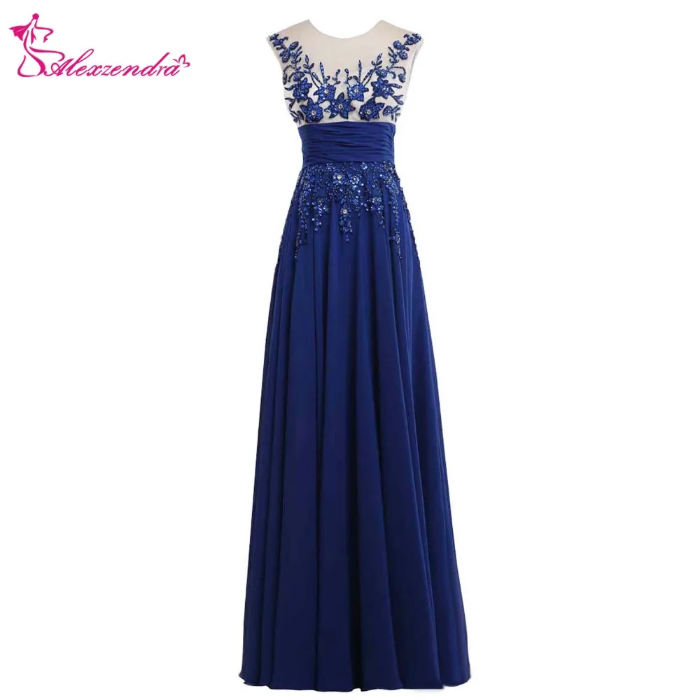 Alexzendra Blue Chiffon A Line Prom Dresses Illusion Neck Long Evening Dress Party Dresses Plus Size
Alexzendra Blue Chiffon A Line Prom Dresses Illusion Neck Long Evening Dress Party Dresses Plus Size